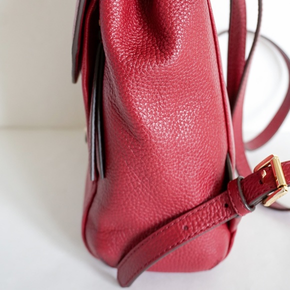 Michael Kors Riley M Leather Backpack Mulberry - Picture 4 of 8